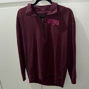 Victoria's Secret Burgundy Half-Zip Sweater
